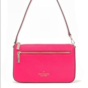 Kate Spade New York Hot Pink Pebbled Leather Wristlet Shoulder Bag NWT